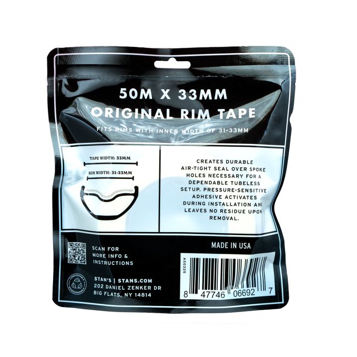 Nastro per cerchioni di Stan (50 m) - 33 mm