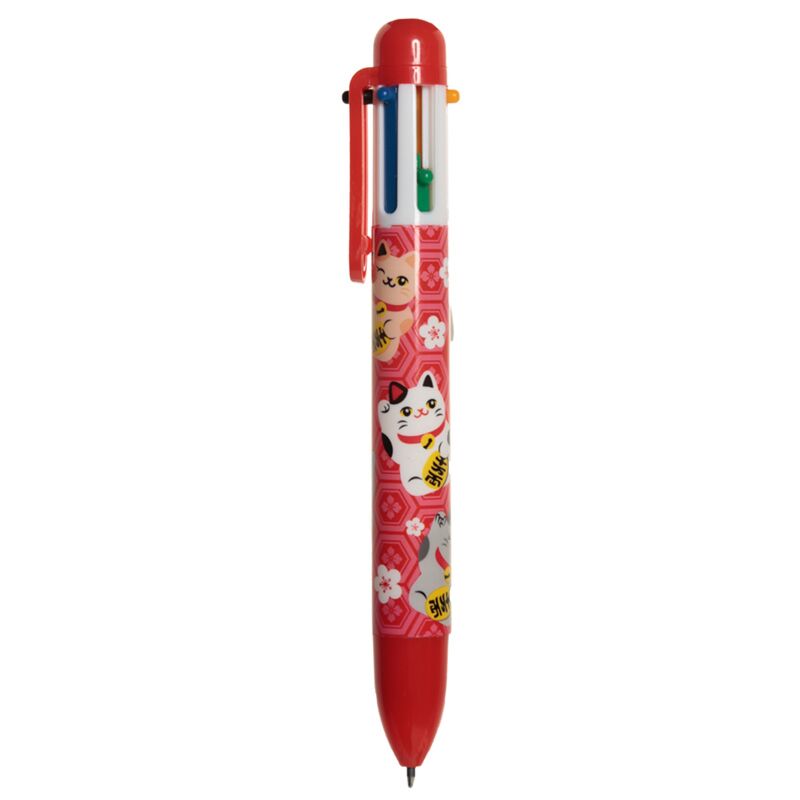 MANEKI Neko Happiness Cat Multi -colorato Penna (6 colori)