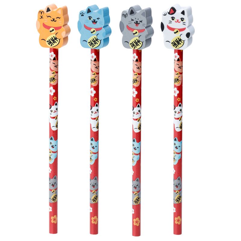 Maneki neko gelukskat - gum potlood