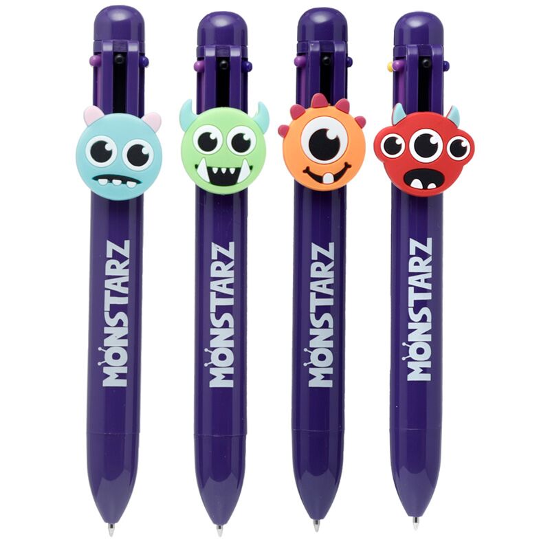 Monstarz Monster Penna multi -colorata (6 colori) con affascinante