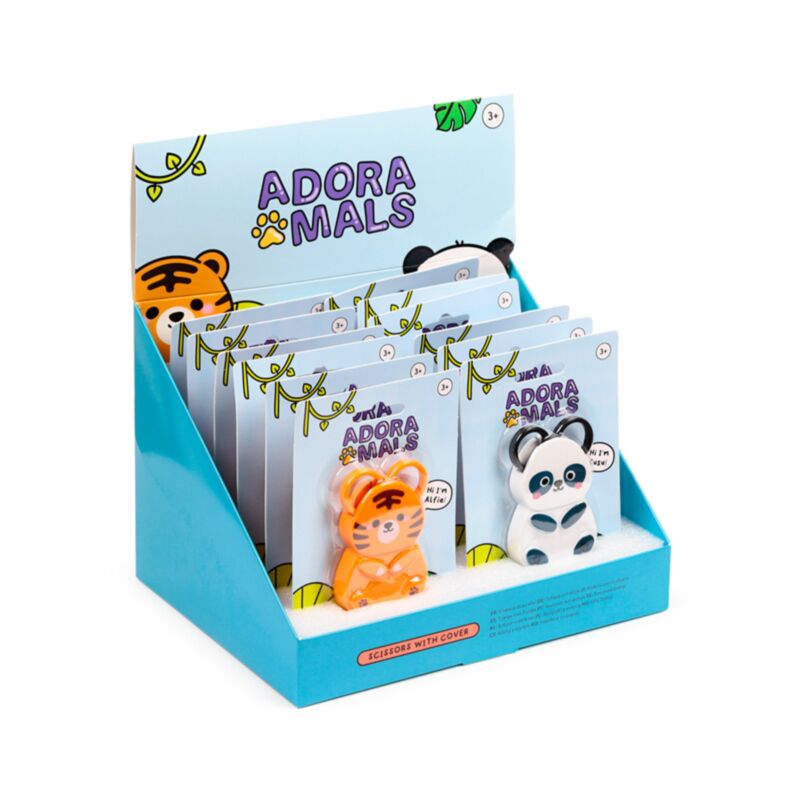 Adoramals animales salvajes tijeras para niños en soporte magnético