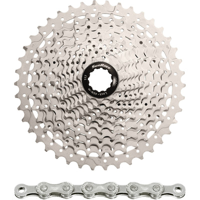 Spanninga sunrace combipack csms3 10v 11-40t met ketting cn10a