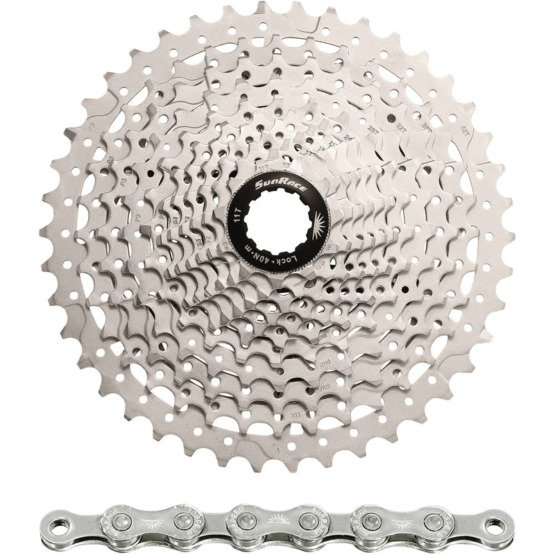 Spanninga sunrace combipack csms3 10v 11-40t con catena cn10a