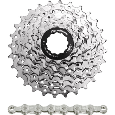 Spanninga sunrace combipack csr86 8v 11-28t met ketting cnm84