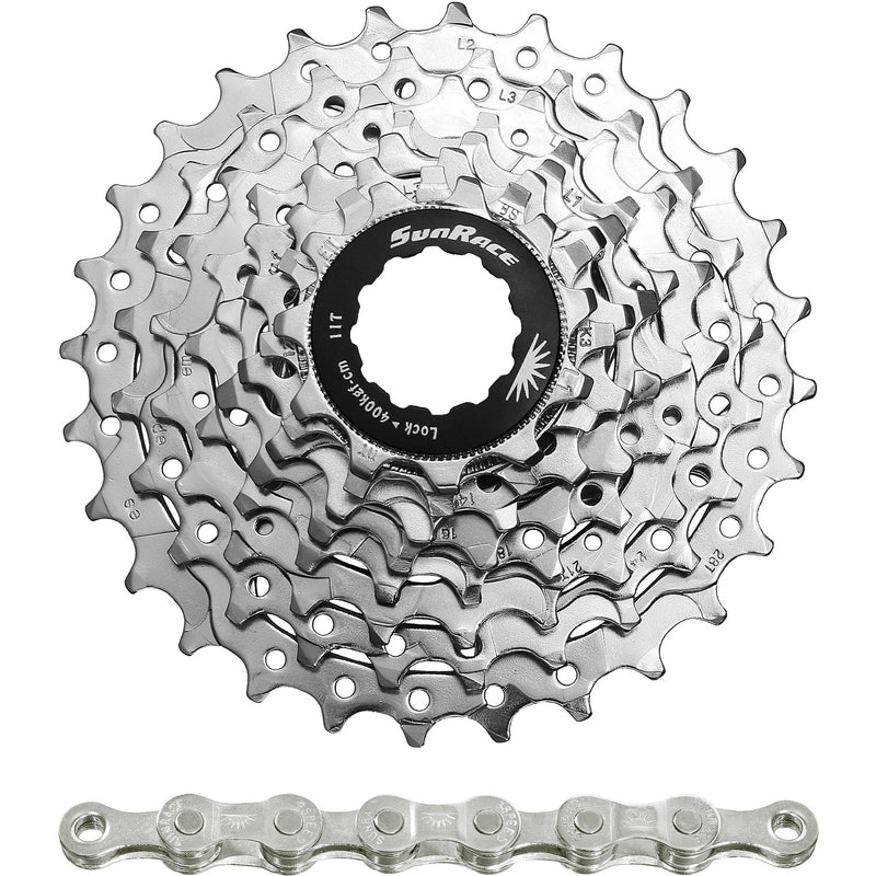 Spanninga sunrace combipack csr86 8v 11-28t con catena cnm84