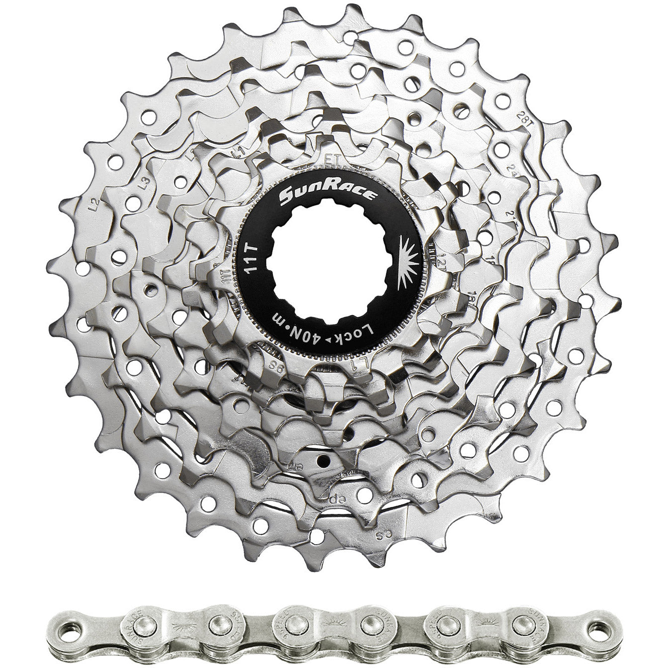 Spanninga sunrace combipack csr91 9v 11-25t con cadena cnm94