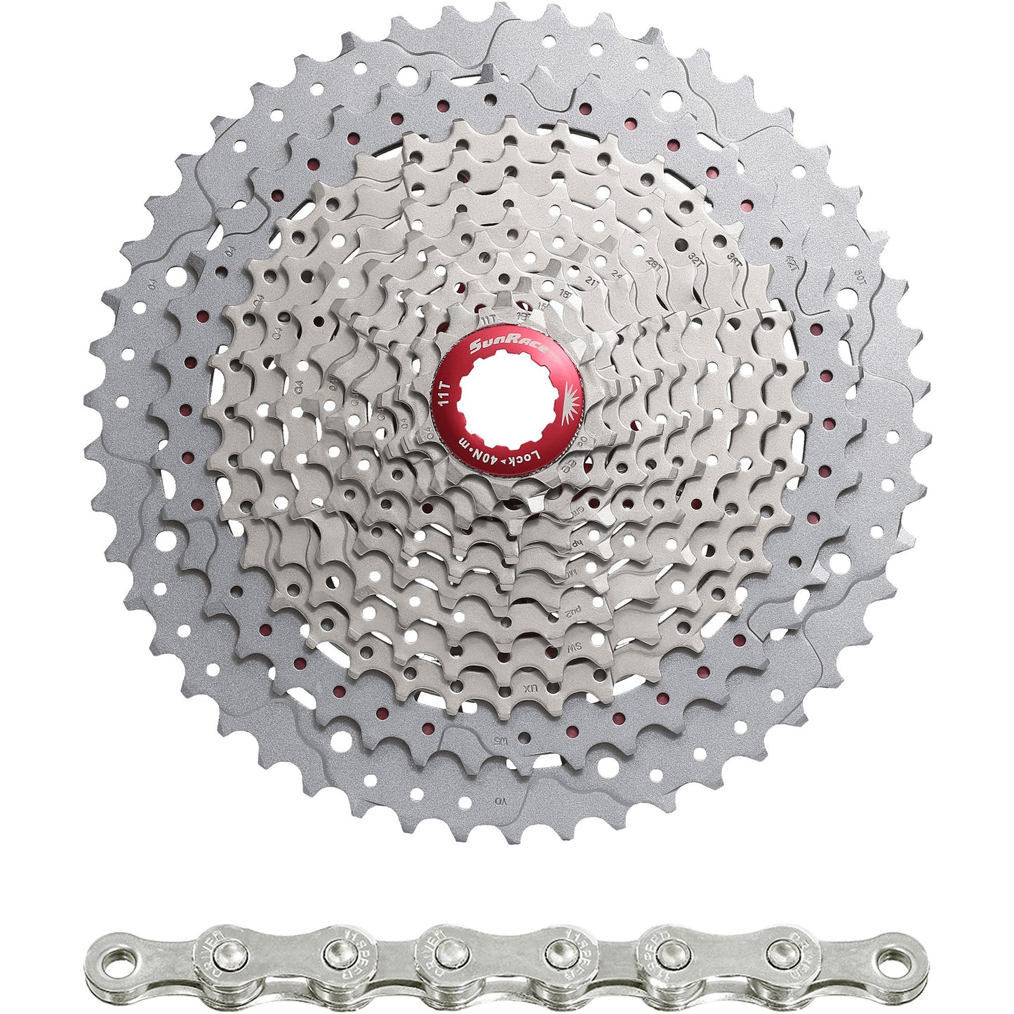 Spanninga sunrace combipack mx8 11v 11-46t con cadena cn11a