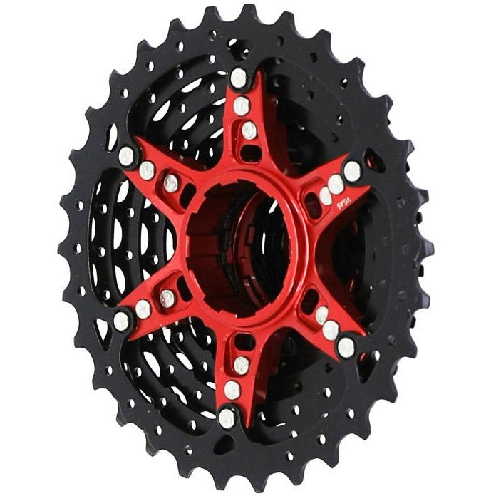 Superior sunrace cassette csrz800 12v 11-36t zwart rood