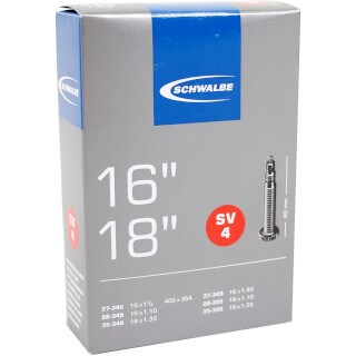 Cámara de aire Schwalbe sv4 16 18 28 37-340 355 fv 40mm