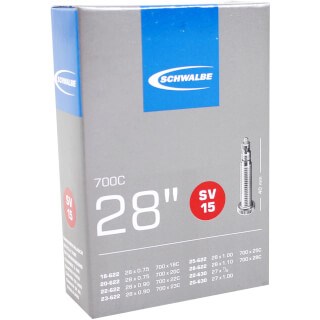 SCHWALBE INTER TUBE DV15 28 pollici Race 18 25-622 DV 40 mm