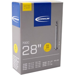 Camera d'aria Schwalbe extraleggera (sv20) - strada - 28'' (18 25-622 630) - presta 80mm