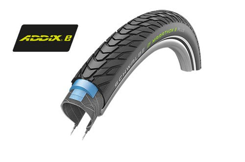 Buitenband Schwalbe Marathon E-Plus Performance Line 28 x 2.20 55-622 mm - zwart met reflectie