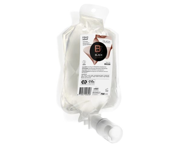 Cartuccia di sapone in schiuma Satino nero qlash (6x750ml)
