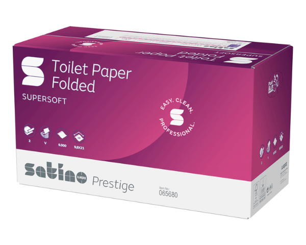 Paquete granel de papel higiénico satino reciclado 2 capas (30x 300 hojas)