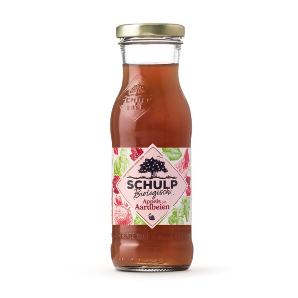 Schulp appel aardbeiensap biologisch flesje (15x 20cl)