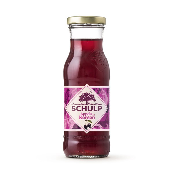 Schulp appel kersensap flesje (15x 20cl)