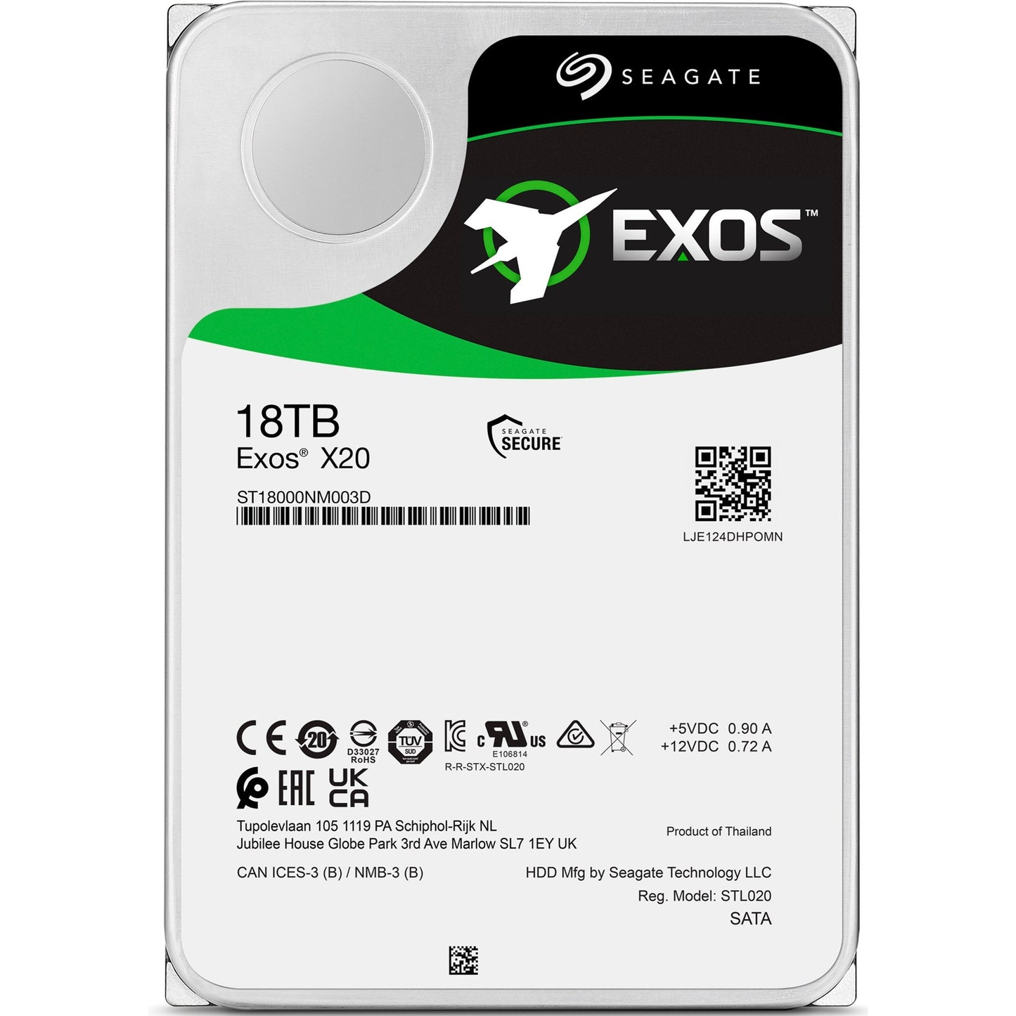 Seagate Exos X20 18 TB