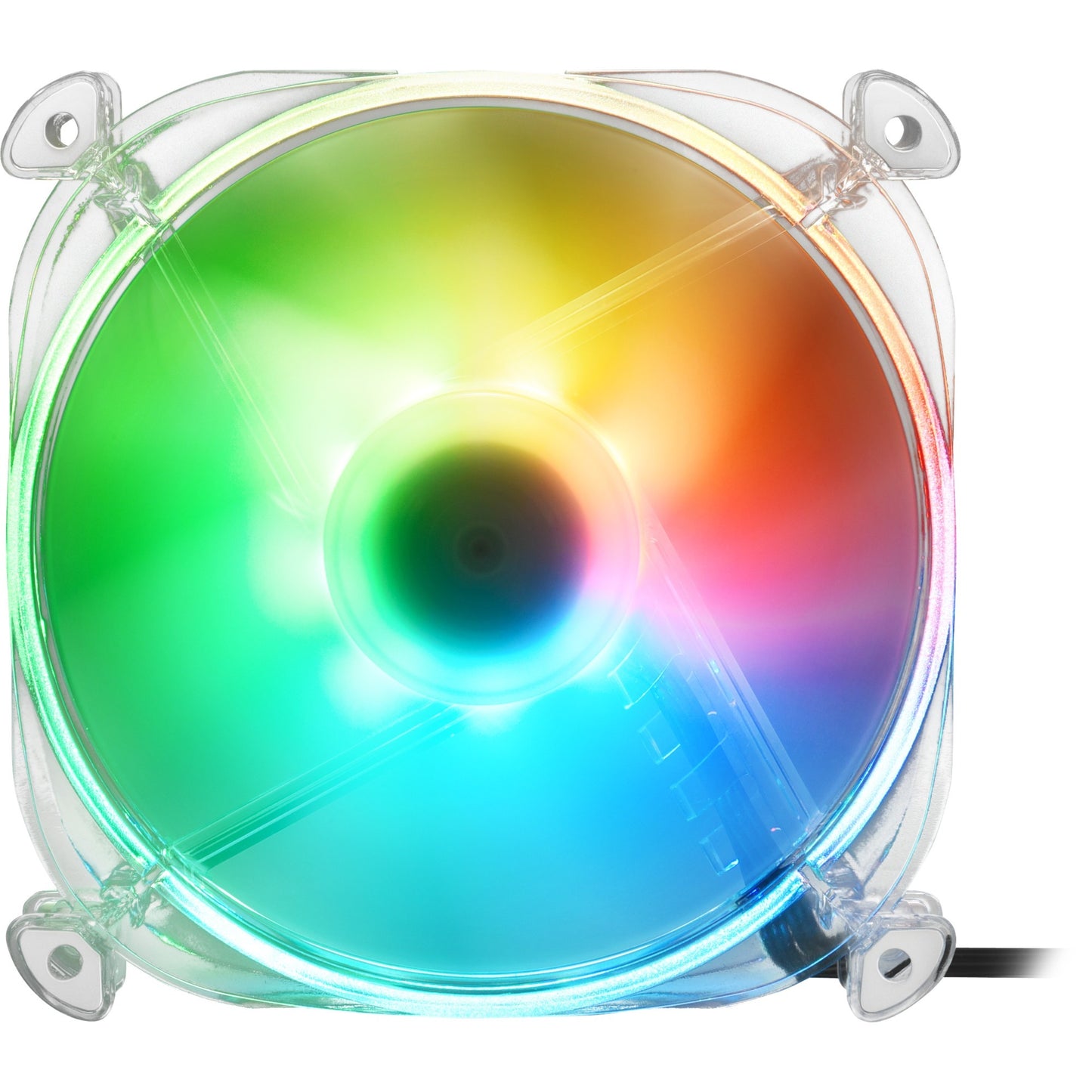 Sharkoon shark disc rgb case fan (transparant, 120 x 120 x 25 mm)
