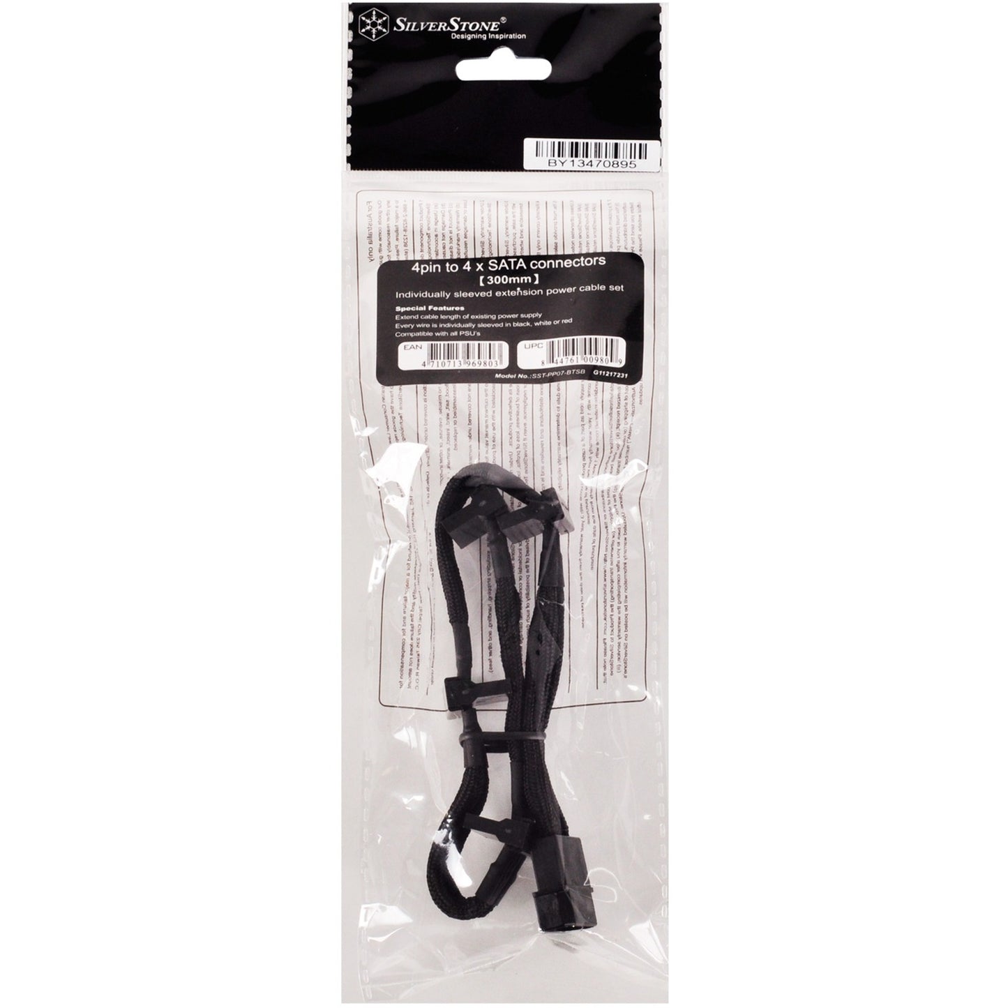 SilverStone Adapter 4-Pin Molex > 4x 15-Pin SATA