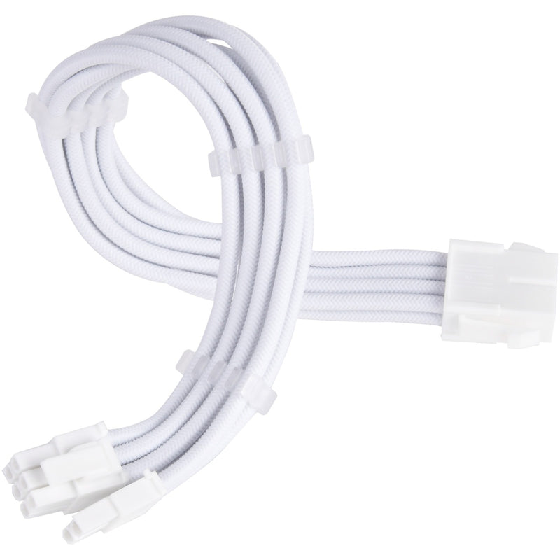 Silverstone sst-pp07e-pci8w-v2, pcie 8pin (6+2) verlengkabel (wit, 30 centimeter)