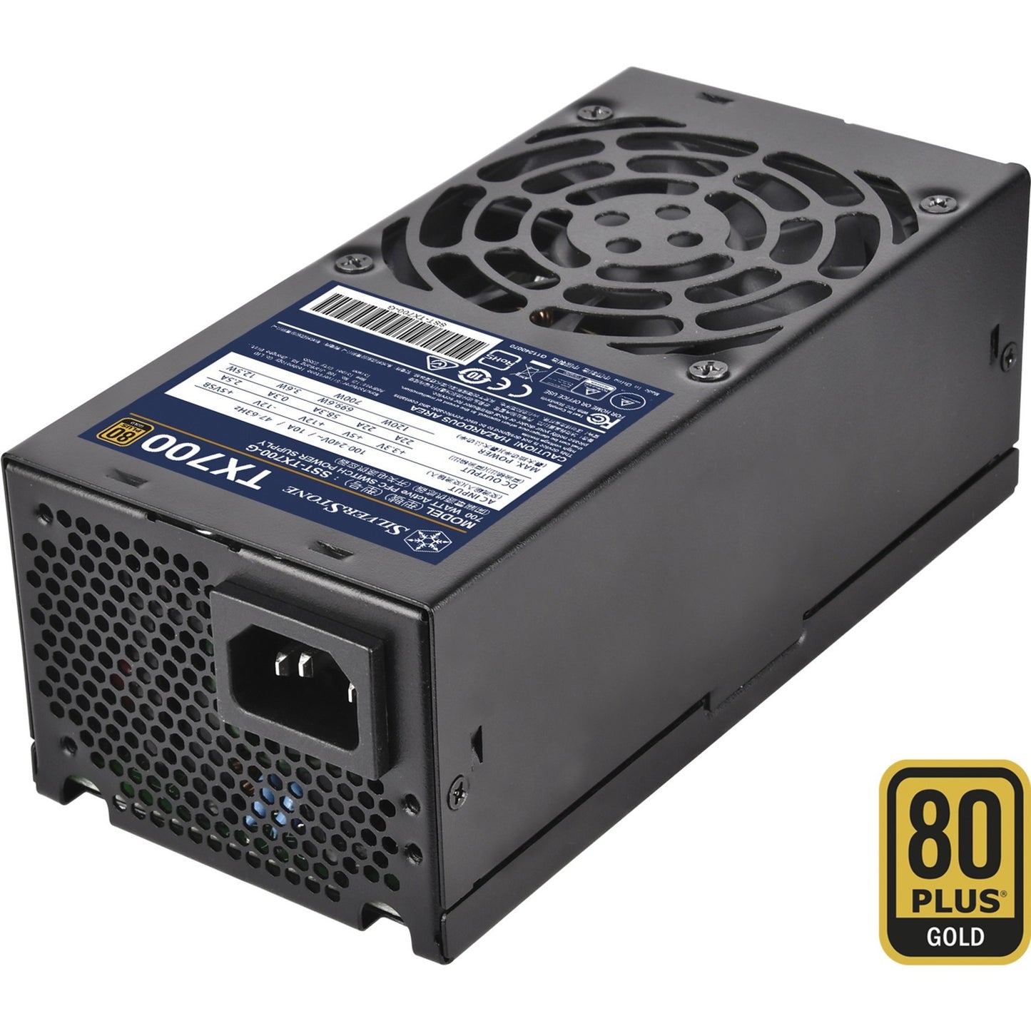 Silverstone sst-tx700-g 700 watt voeding (zwart, 4x pcie)