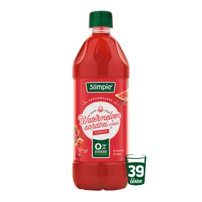 Slimpie siroop watermeloen aardbei suikervrij (6x 650 ml)