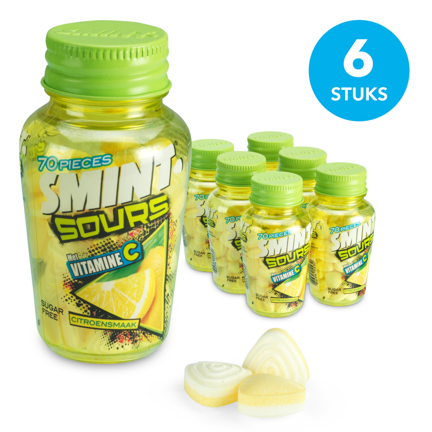 Pentola al limone Smint Sours (6x 70 pezzi)