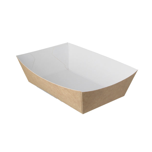 Takeaware frietbakje a13 kraft wit bio (400 stuks)