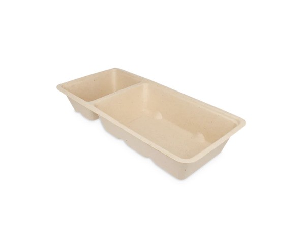 Contenitore snack da asporto a22 bagassa senza pfas (a9+salsa) (500 pezzi)