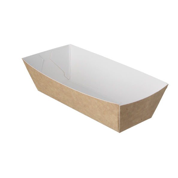 Bandeja croquetas Takeaware a5 kraft blanco ecológico (400 piezas)
