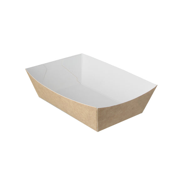 Takeaware frietbakje a9 kraft wit bio (400 stuks)