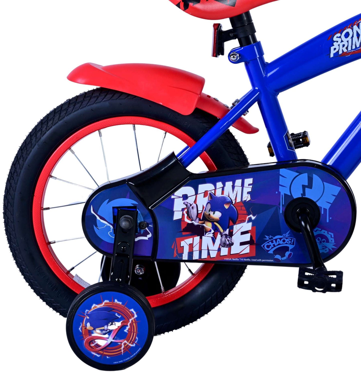 Sonic Prime Prime Children's Bike Boys Red 14 pollici blu