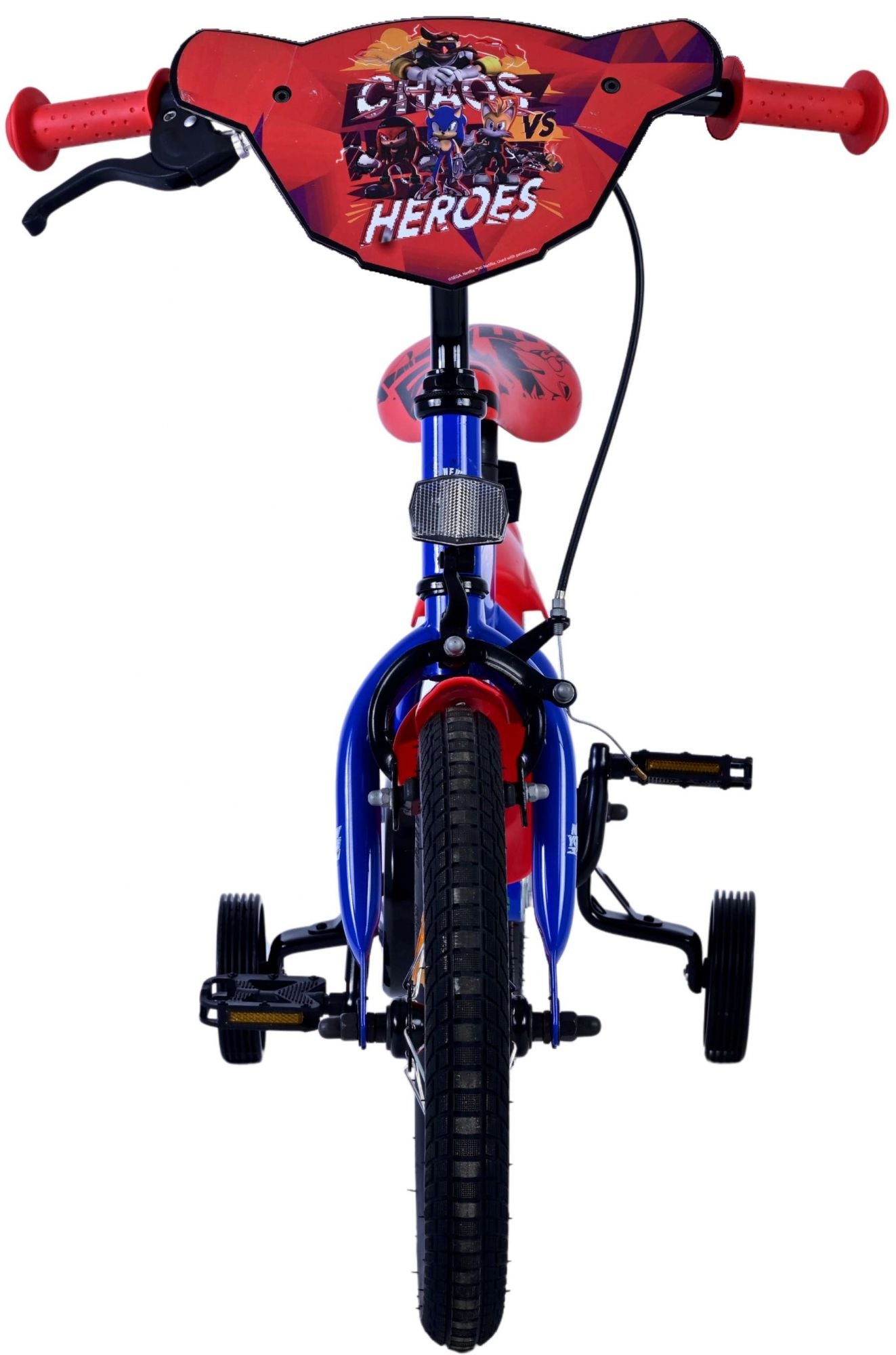 Sonic Prime Prime Children's Bike Boys Red de 14 pulgadas de 14 pulgadas