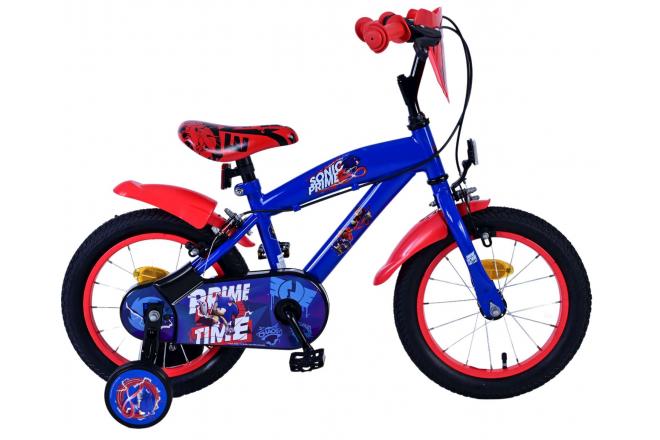 Sonic Prime Prime Children's Bike Boys Boys da 14 pollici Blue Red Due Hand Freen