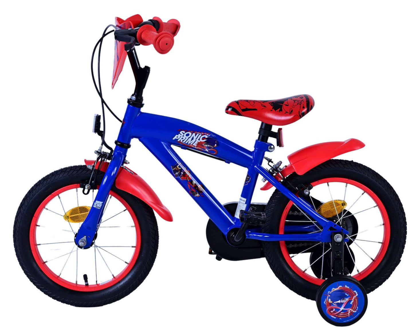 Sonic Prime Prime Children's Bike Boys Boys da 14 pollici Blue Red Due Hand Freen