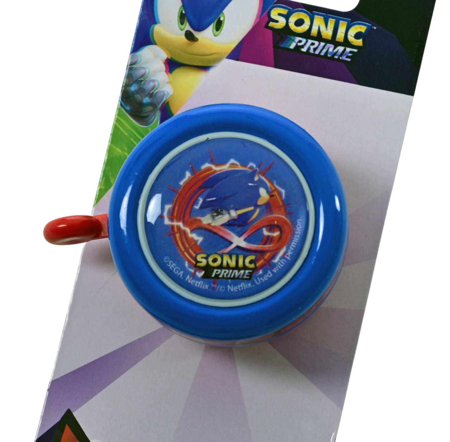 Sonic prime prime fietsbel jongens blauw rood