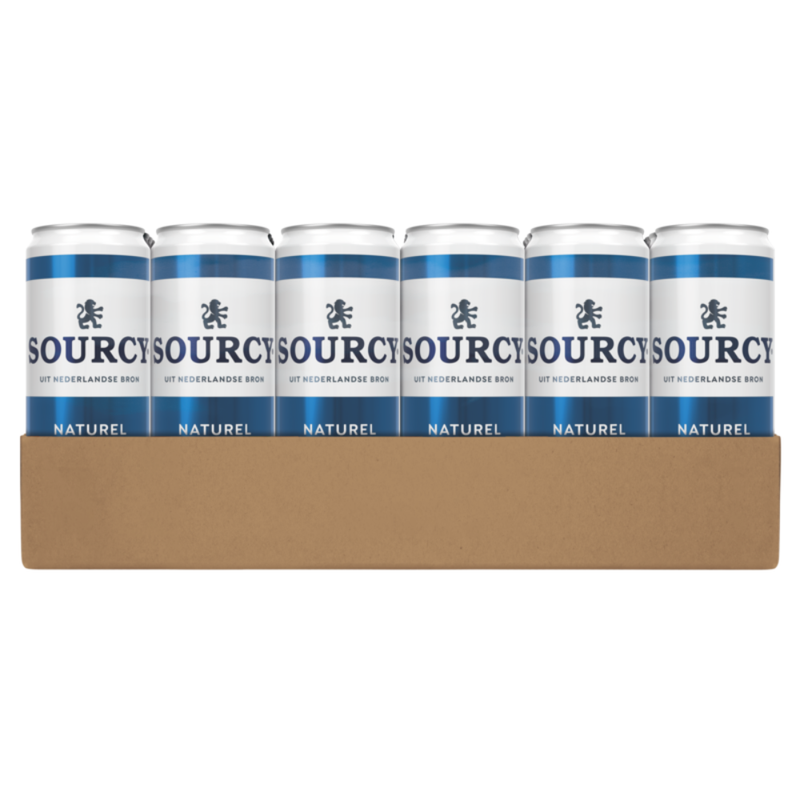 Lata elegante azul Sourcy (24x 33cl)