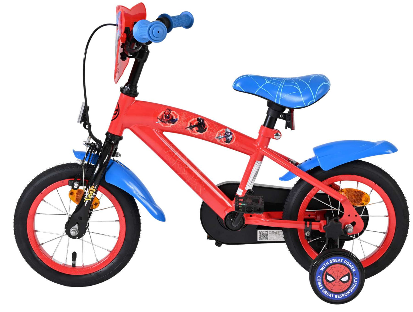 Bicicleta Spiderman 12 rojo azul 20502