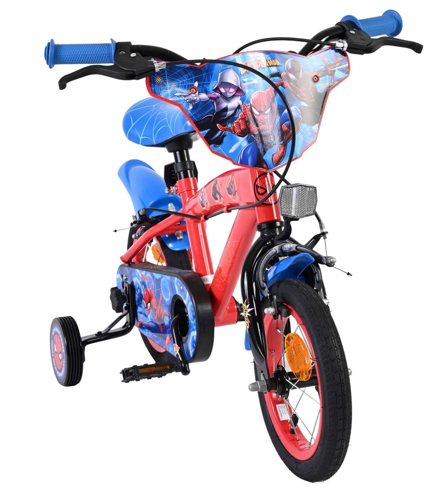 Bicicletta per bambini Spiderman Spider-Man - ragazzi - 12 pollici - blu rosso - due freni a mano