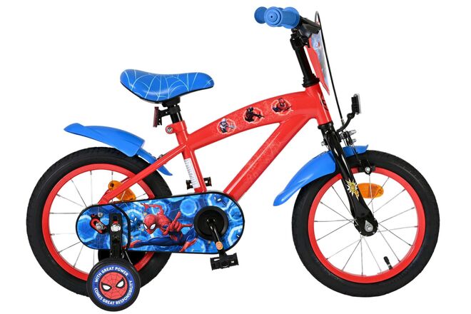 Bicicletta per bambini Spiderman Marvel Spider-Man - ragazzi - 14 pollici - rosso blu