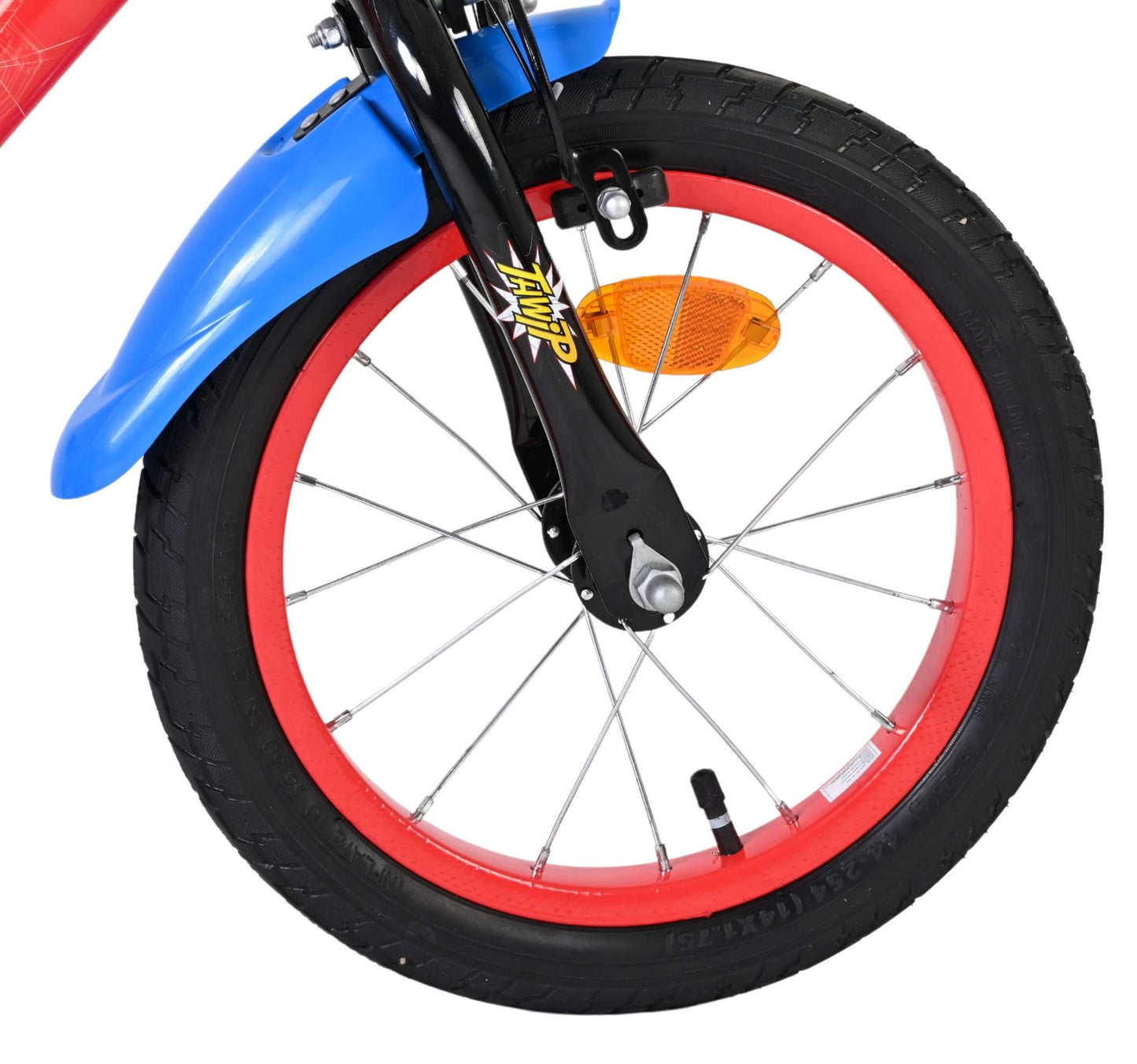 Bicicletta per bambini Spiderman Spider-Man - ragazzi - 14 pollici - blu rosso - due freni a mano
