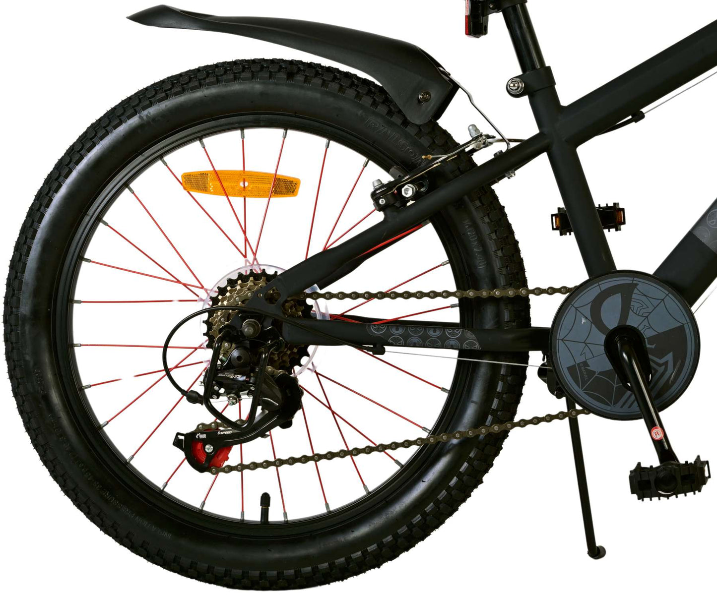 Spider -man - Bicycle per bambini - Boys - 20 pollici - Matt Black - 2 freni a mano