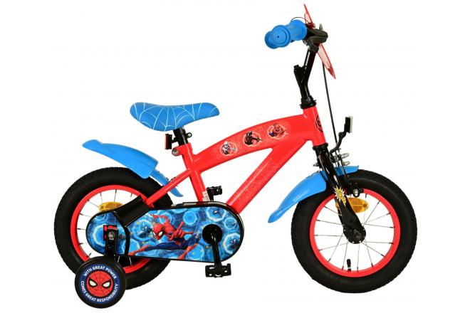 Spider -Man Children's Bicycle - Boys - 12 pollici - Rosso blu