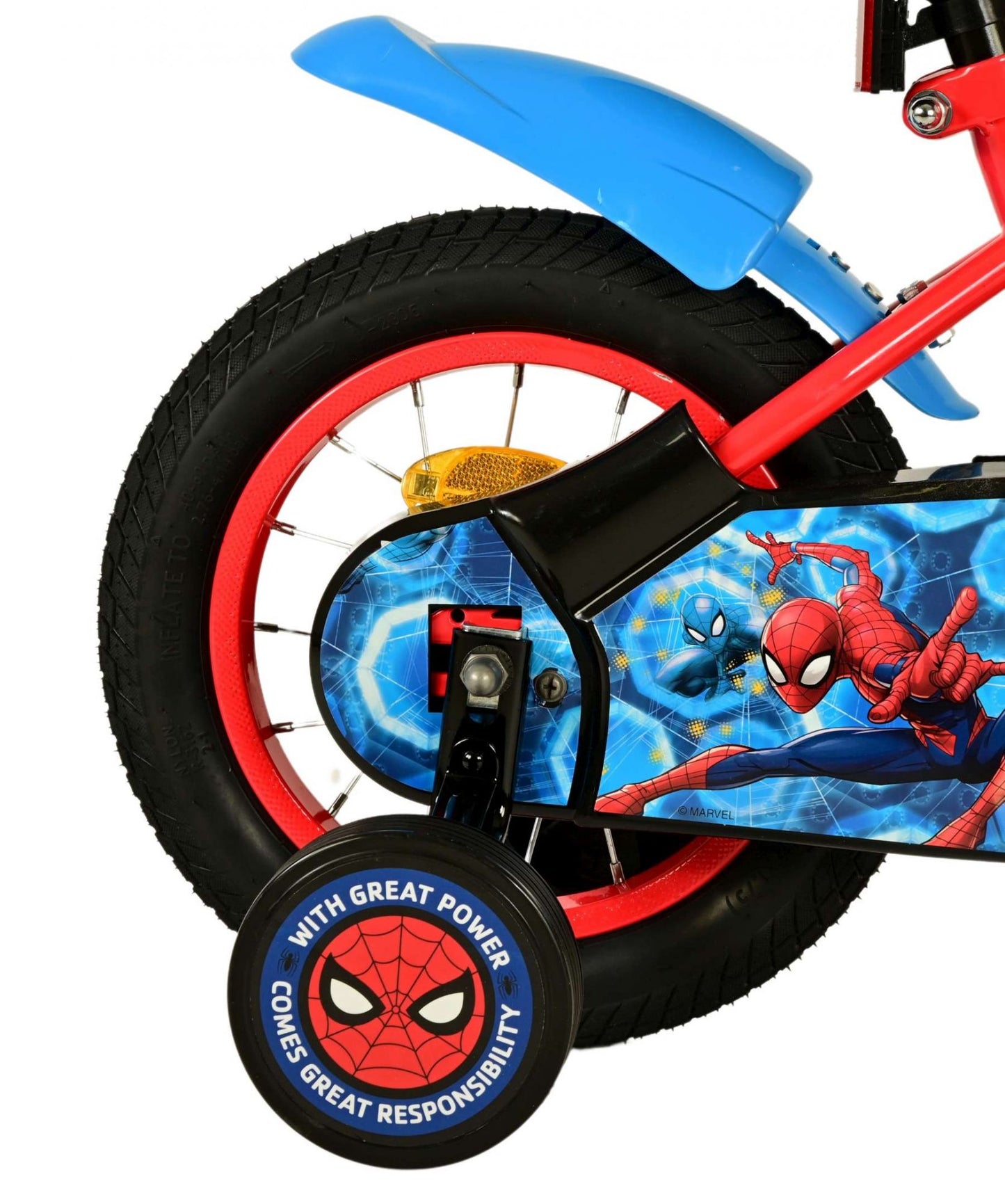 Spider -Man Children's Bicycle - Boys - 12 pollici - Rosso blu