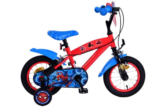 Bike per bambini Ultimate Spider -man - Boys - 12 pollici - Blue Red - Due freni a mano