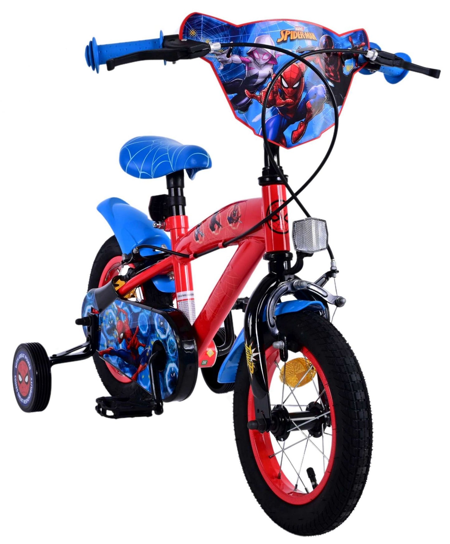 Bike per bambini Ultimate Spider -man - Boys - 12 pollici - Blue Red - Due freni a mano