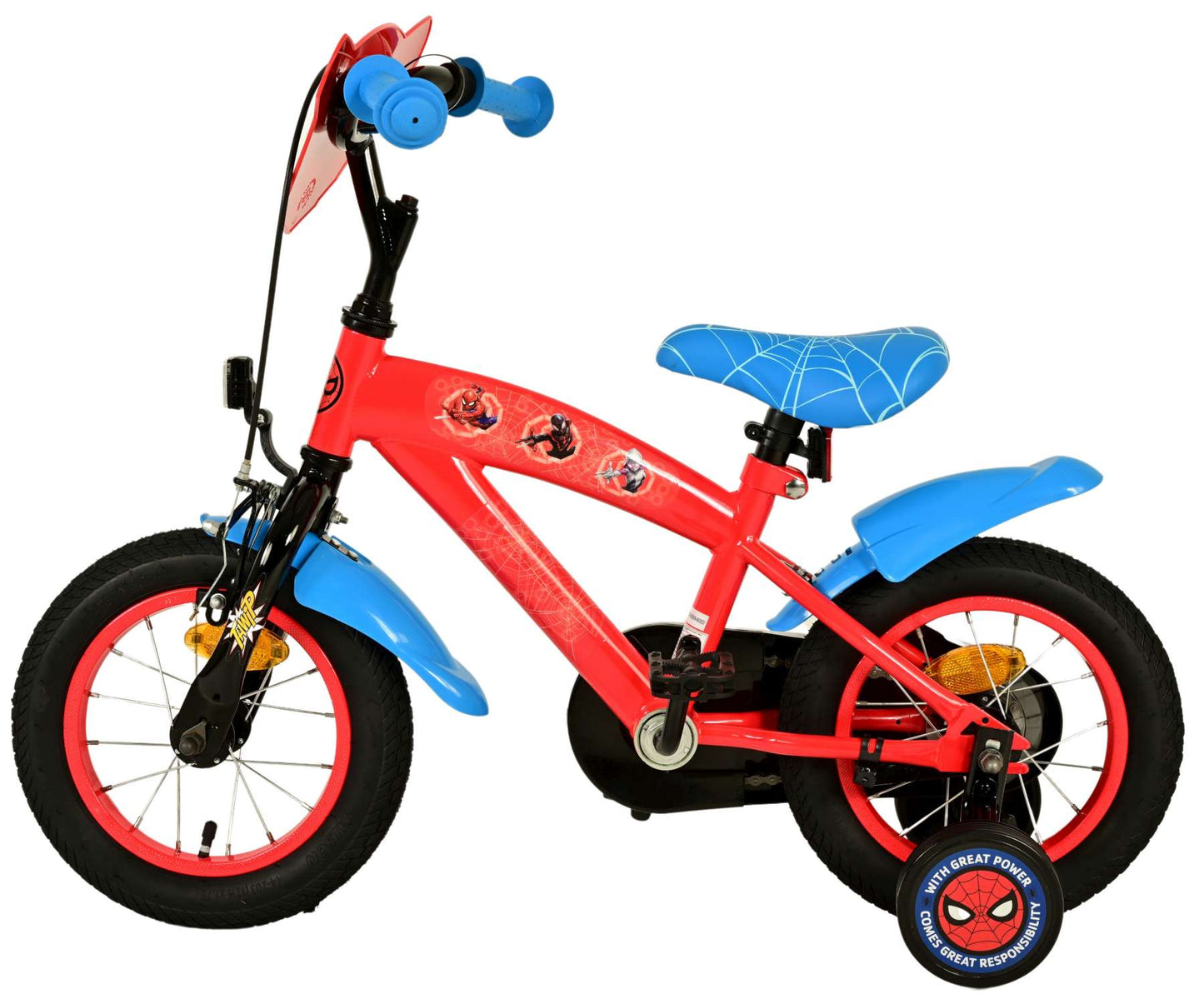 Spider -Man Children's Bicycle - Boys - 12 pollici - Rosso blu