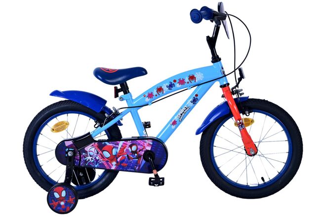 Spidey und seine tollen freunde spidey kinderfiets - jongens - 16 inch - blauw - twee handremmen