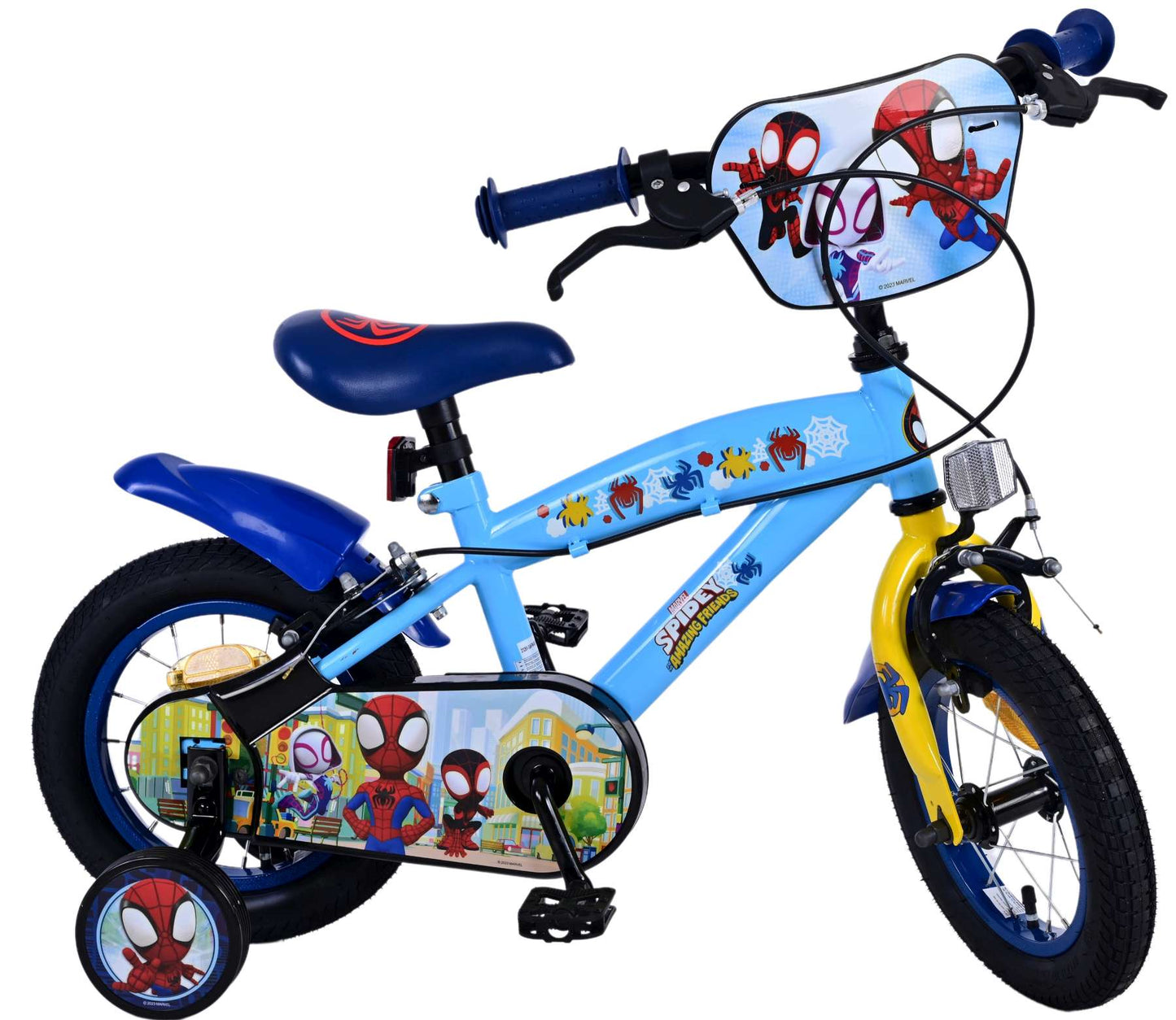 Spidey e i suoi fantastici amici Spidey Children's Bike Boys da 12 pollici blu freni a due mani