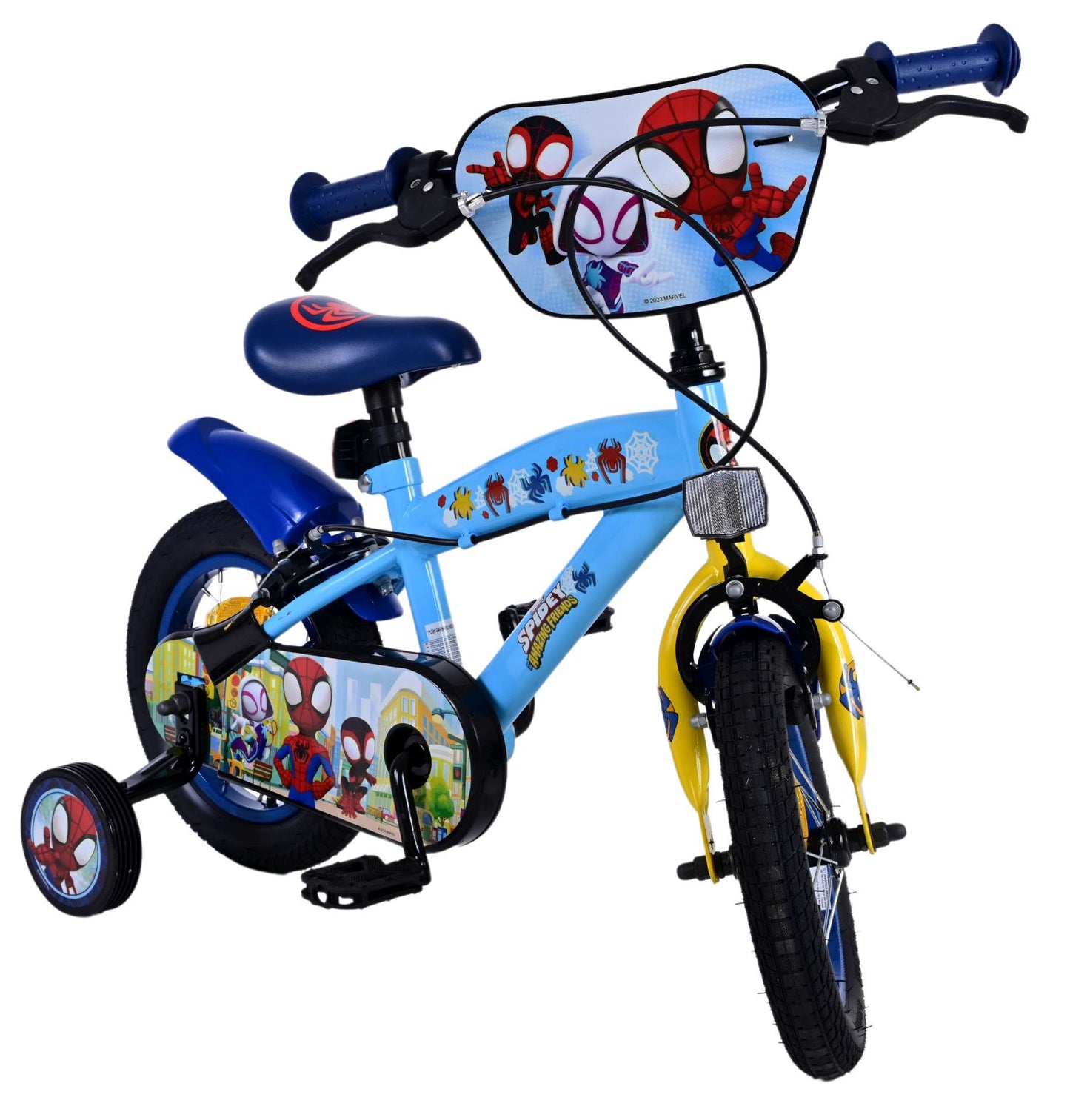 Spidey e i suoi fantastici amici Spidey Children's Bike Boys da 12 pollici blu freni a due mani